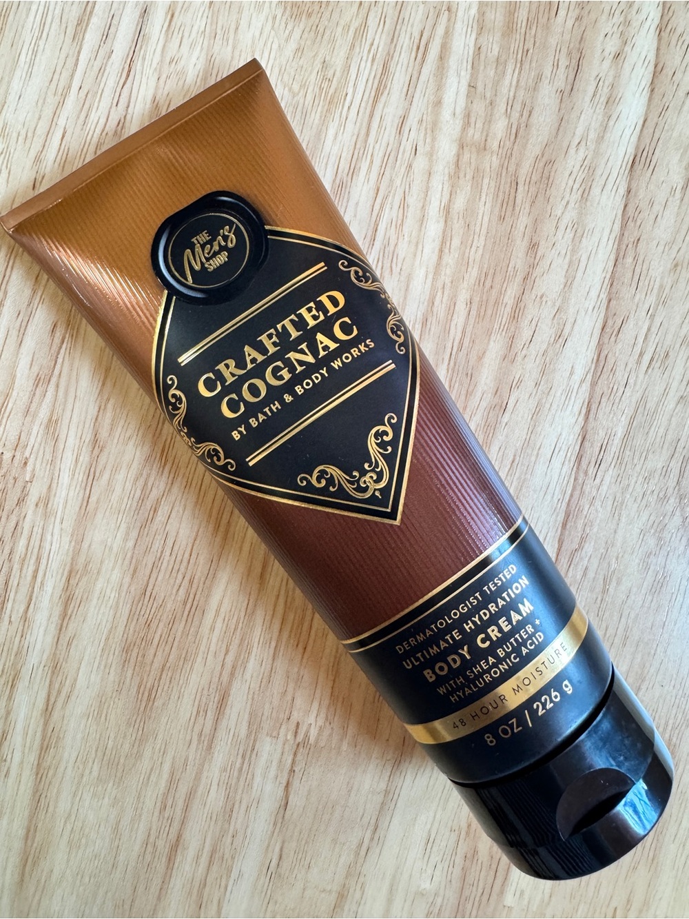 Bath & Body Works Crafted Cognac Men's Body Cream - Brown & Black